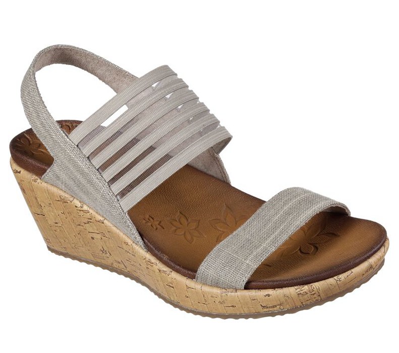 Skechers Dam Grå Kilar Sandaler - Beverlee - Smitten Kitten - Sverige (CULEH-9863)